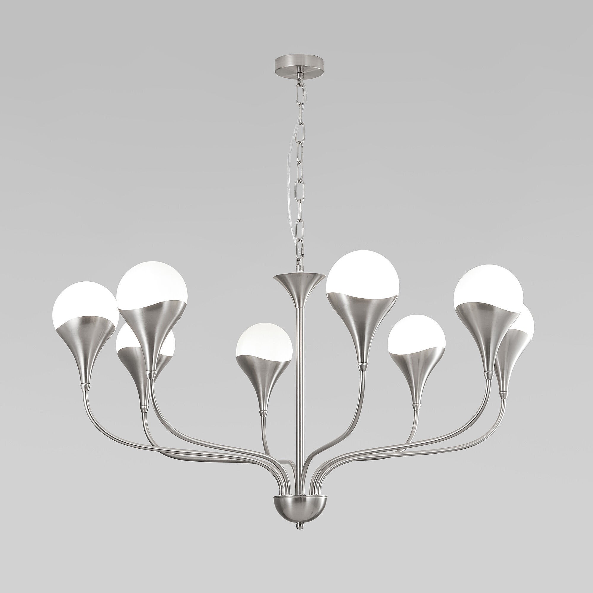 Подвесная люстра Eurosvet Calyx 60169/8 никель Smart