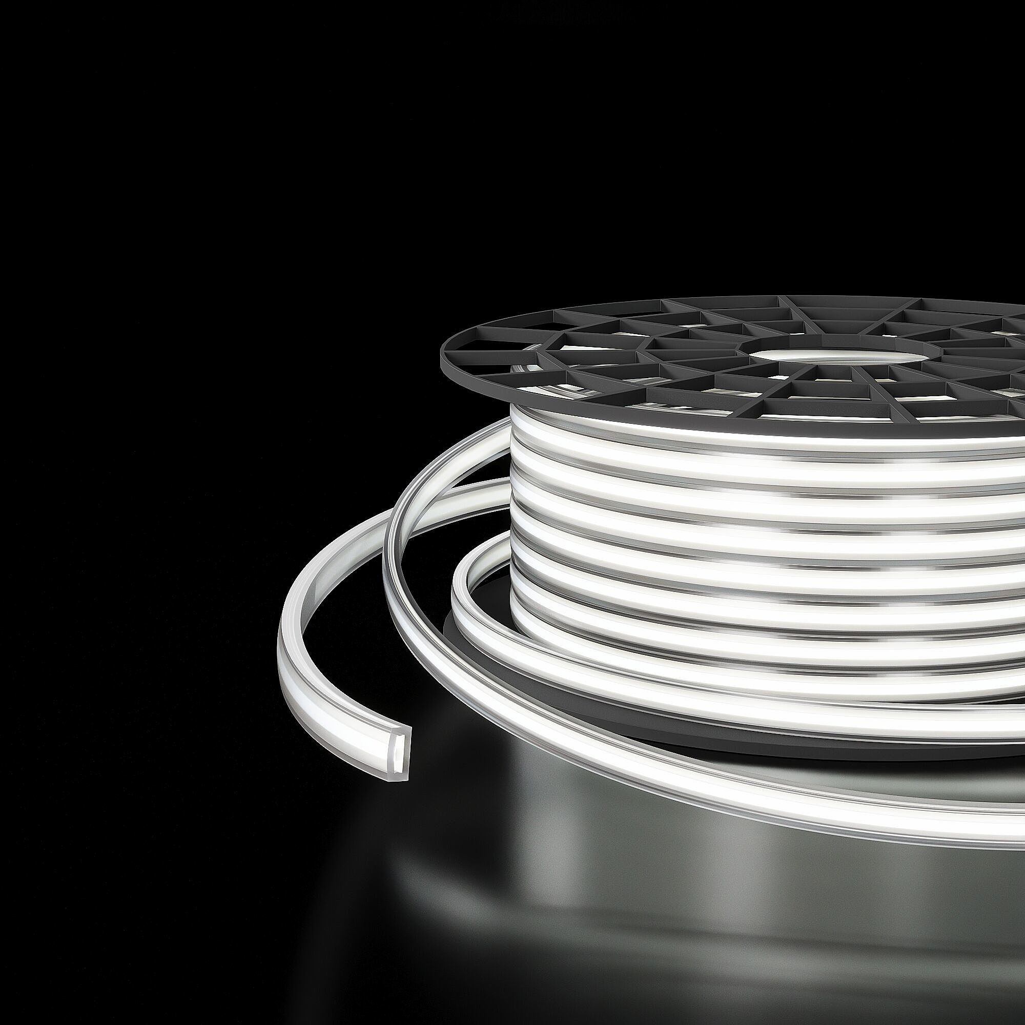 LED лента Elektrostandard 220V COB IP65 Лента светодиодная 220V 9,3W 288Led COB IP65 6500 холодный белый, 50 м (95000/02)