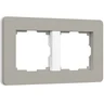 Рамка Werkel Split дымчатый/белый, soft-touch W0023067/ Рамка на 2 поста Split (дымчатый/белый, soft-touch)