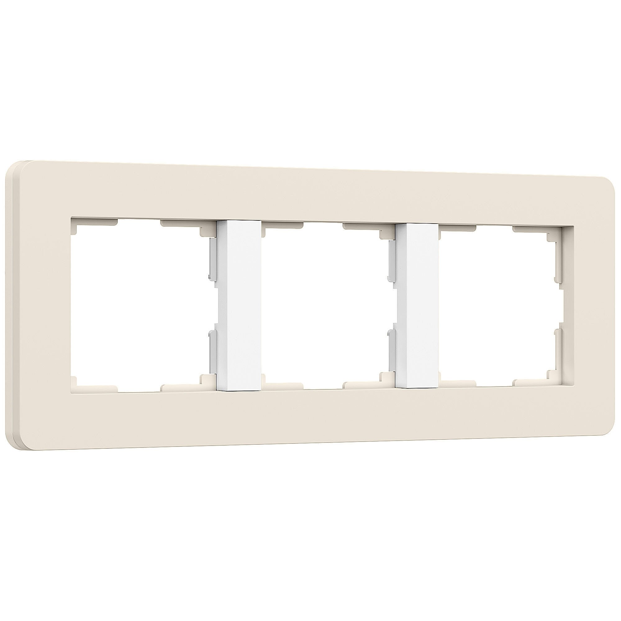 Рамка Werkel Split айвори/белый, soft-touch W0033066/ Рамка на 3 поста Split (айвори/белый, soft-touch)