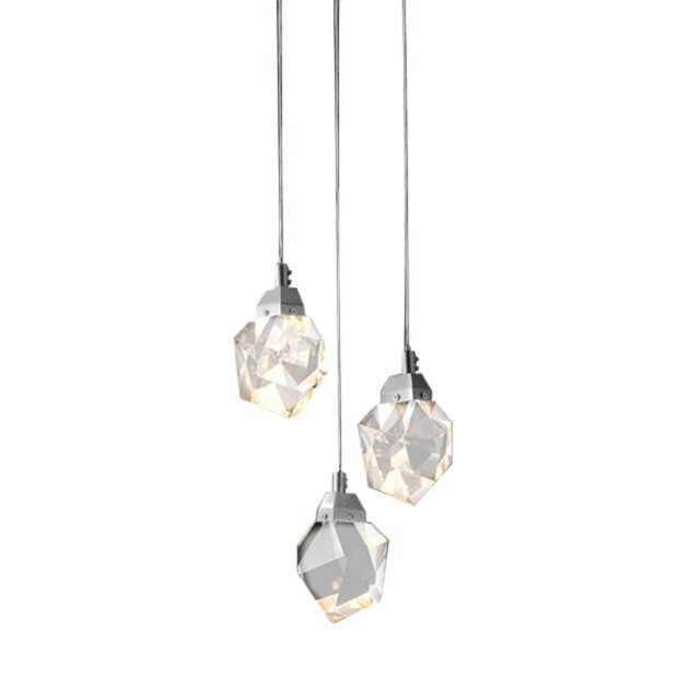 Светильник подвесной Delight Collection Crystal rock OM820083-3C (MD-020B-3 chrome)