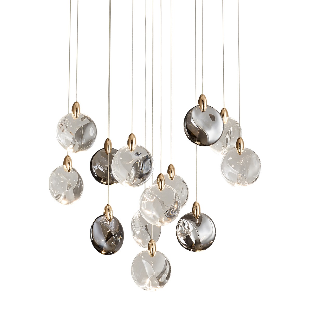 Светильник подвесной Delight Collection OD2440 OD2440-13 gold/clear+amber+grey