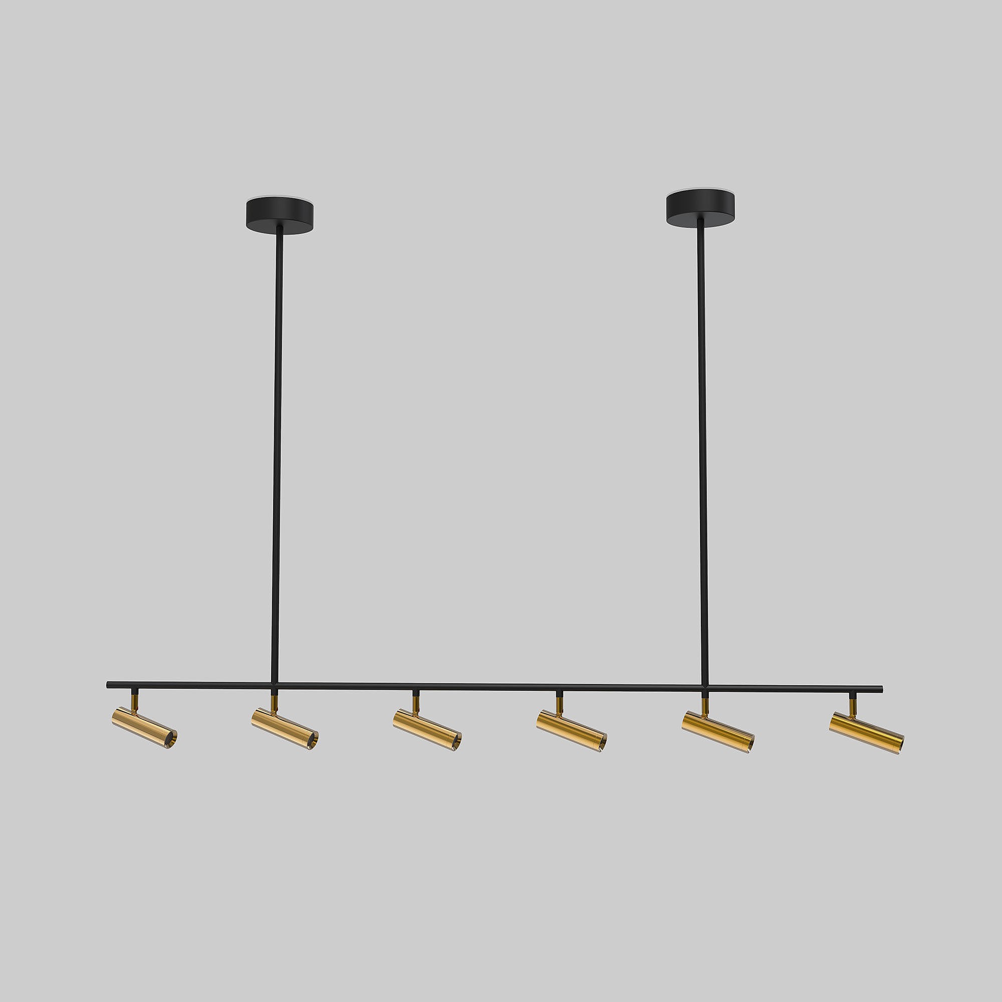 Люстра на штанге Eurosvet Epiphania 20252/6 LED черный/латунь