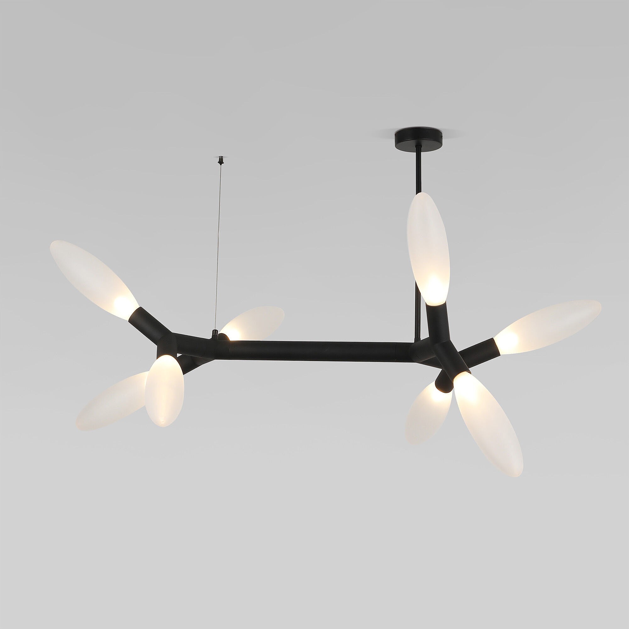 Люстра на штанге Eurosvet Covalent 30180 черный Smart