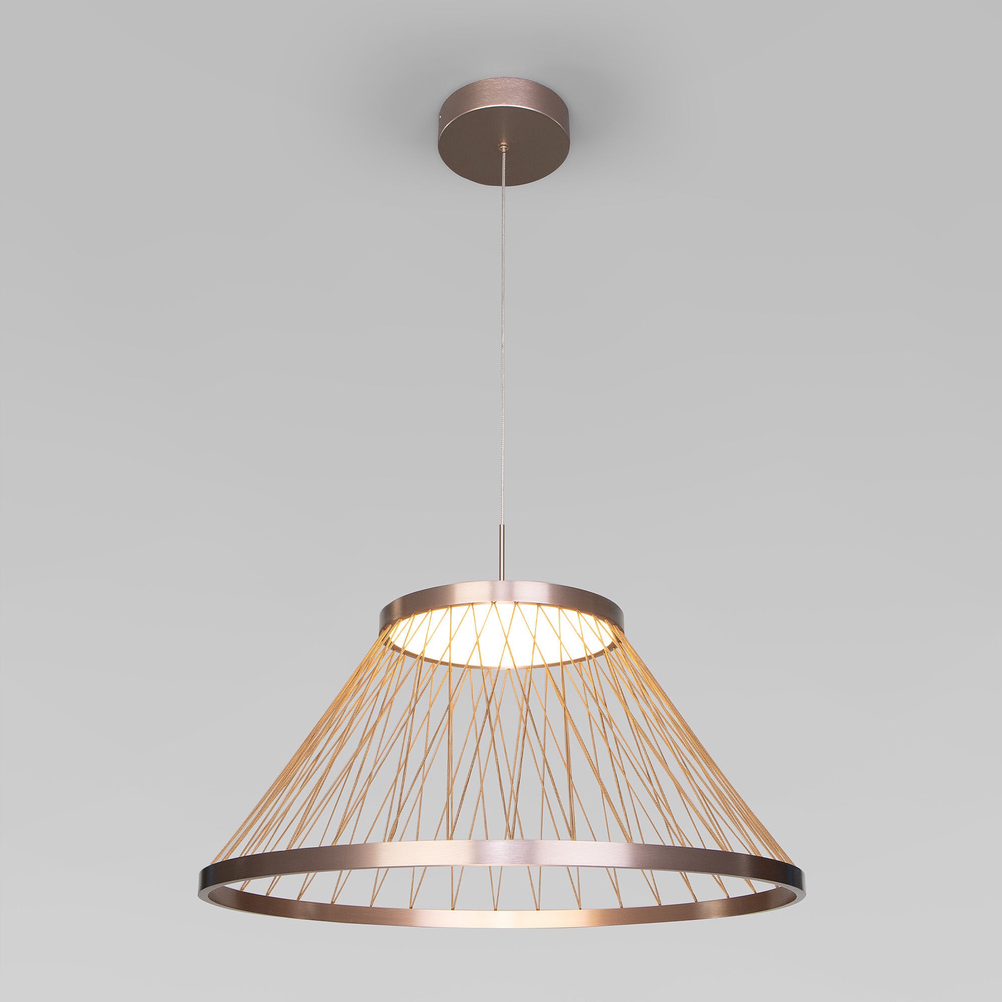 Светильник подвесной Eurosvet Cesta 40017/1 LED коричневый