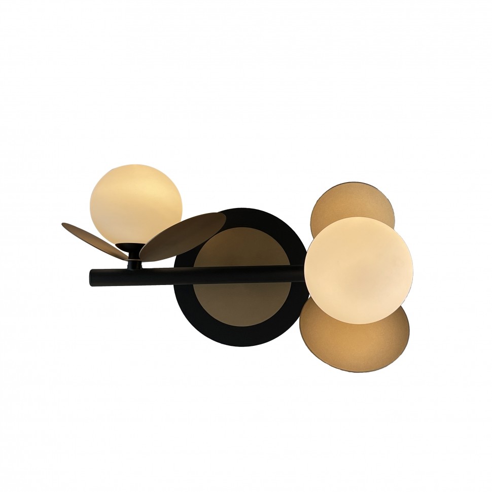 Настенное бра ILedex Savage W4641-2 MBK+SGD