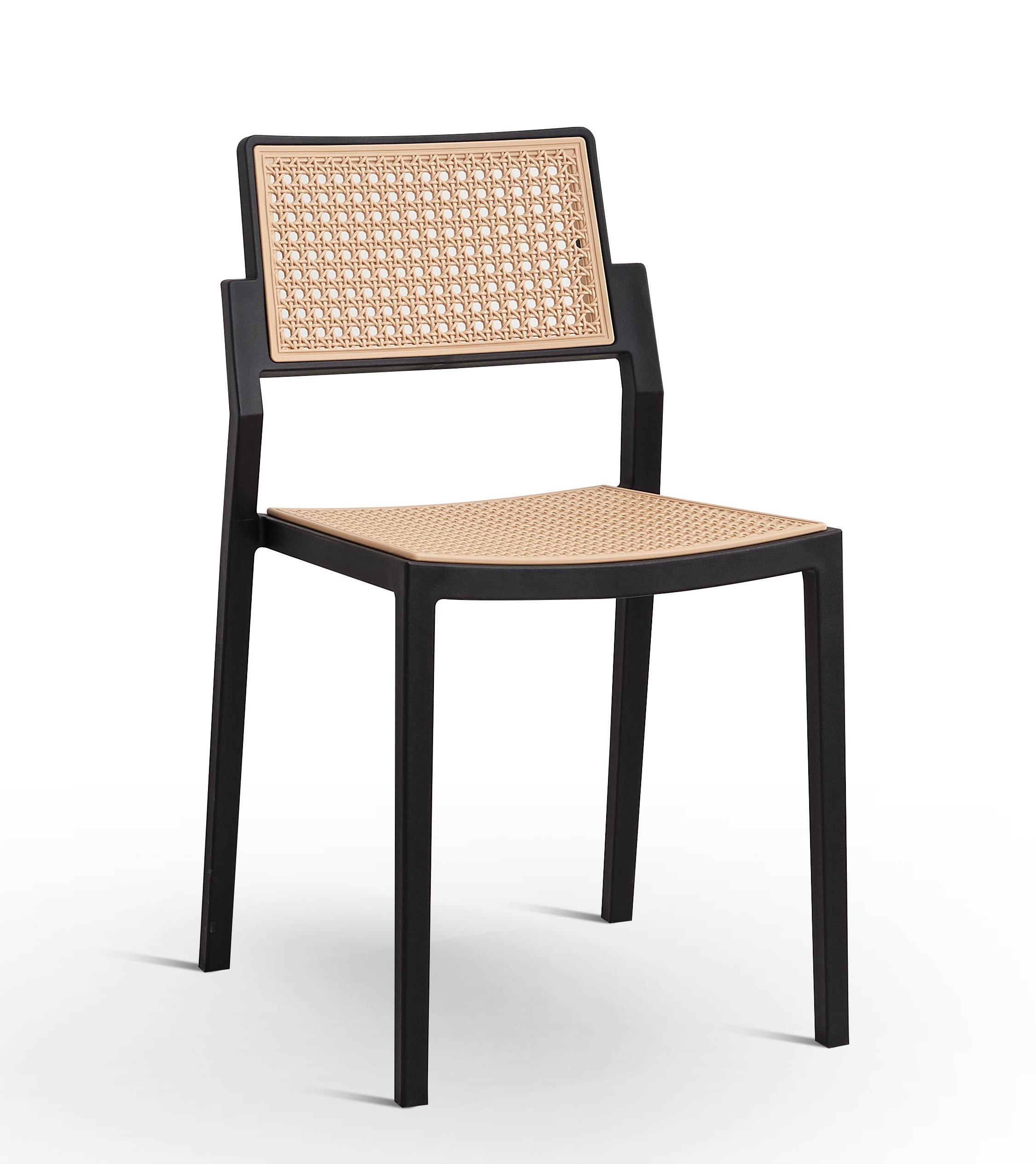 Стул пластиковый Stool Group Milto 8059 black/beig