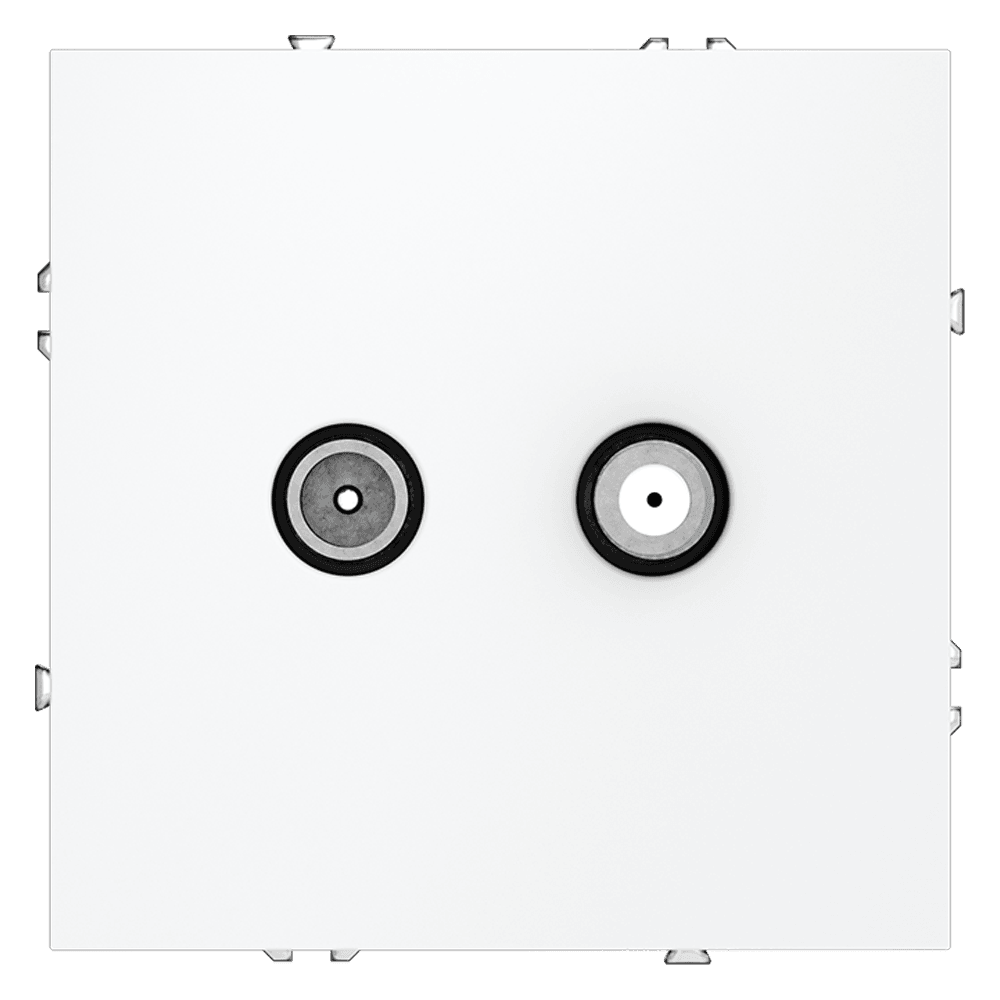 Розетка телевизионнная встраиваемая VOLTUM S70 оконечная TV+SAT, (белый матовый) VLS060402