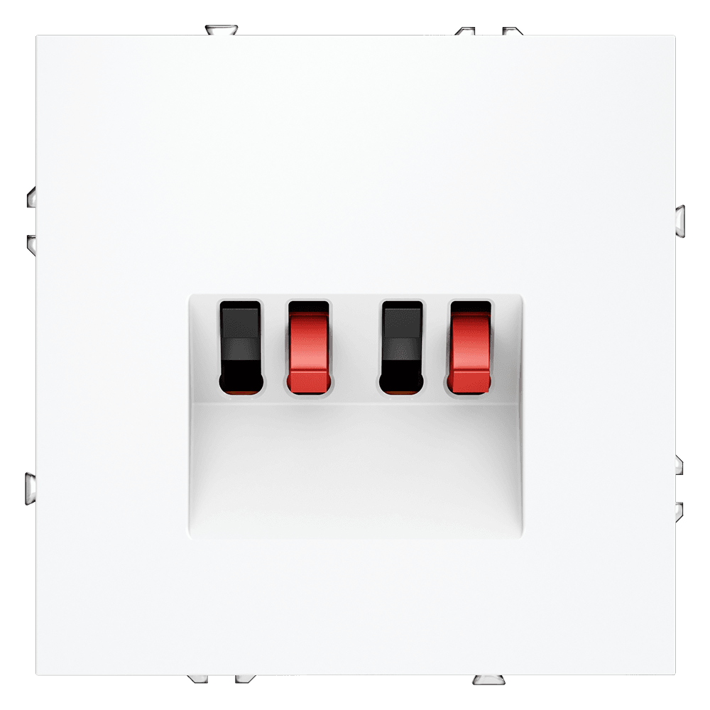 Розетка акустическая встраиваемая VOLTUM S70 4-местная, (белый матовый) VLS060302