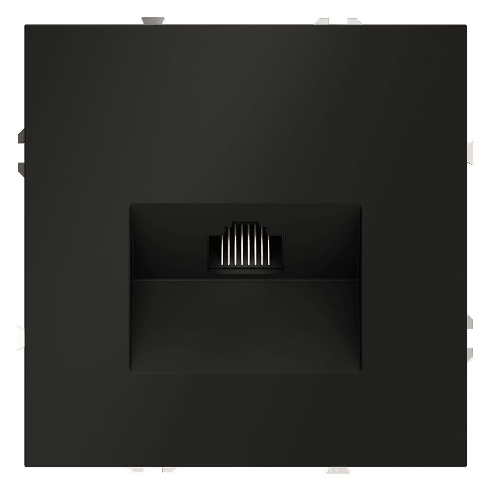 Розетка компьютерная встраиваемая VOLTUM S70 RJ45 кат.6, (черный матовый) VLS060108