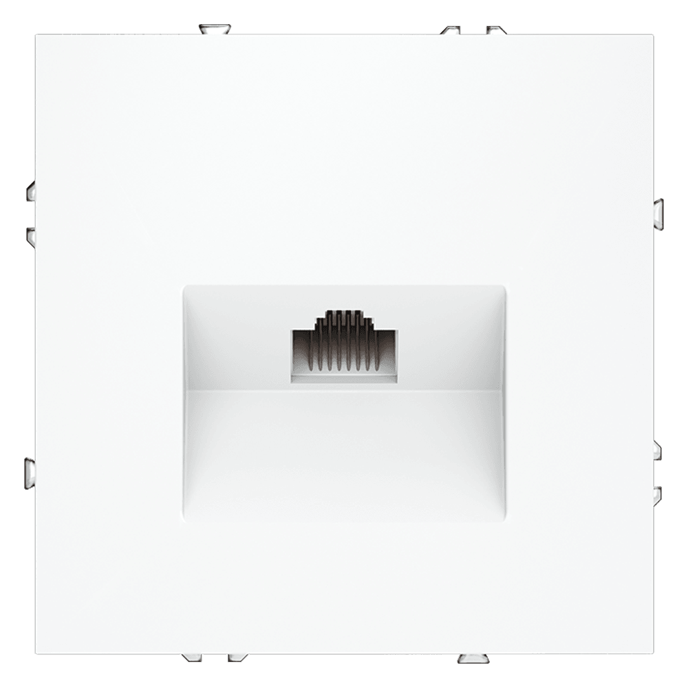 Розетка компьютерная встраиваемая VOLTUM S70 RJ45 кат.6, (белый матовый) VLS060102