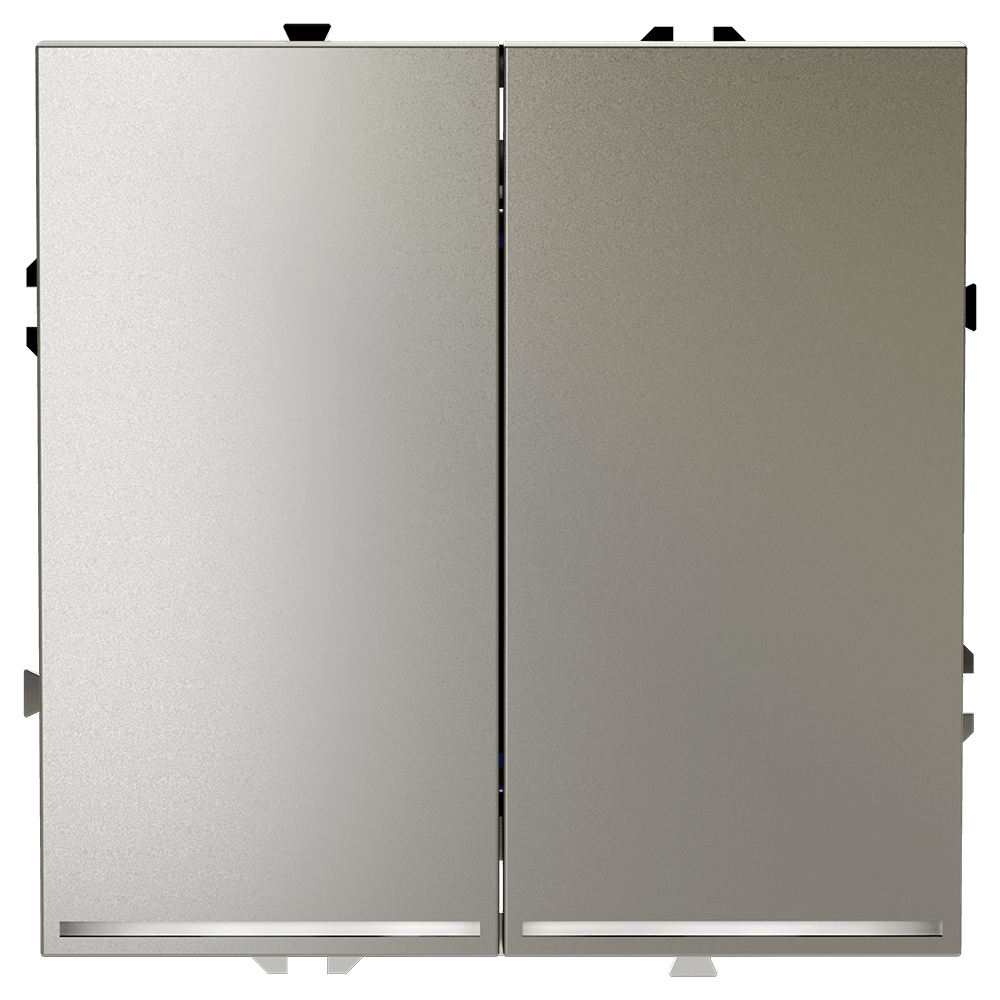 Проходной переключатель двухклавишный с подсветкой Voltum S70 VLS020404