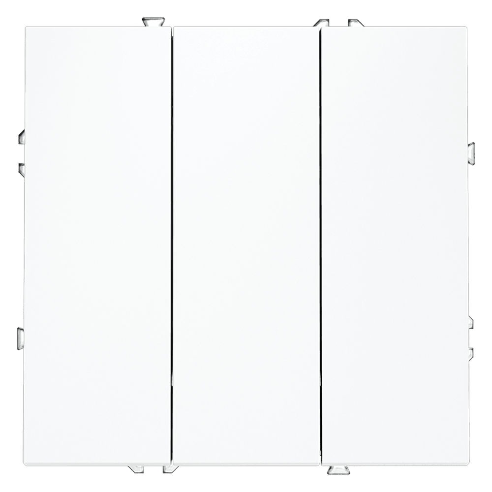 Выключатель встраиваемый VOLTUM S70 трехклавишный 10А, (белый матовый) VLS030102