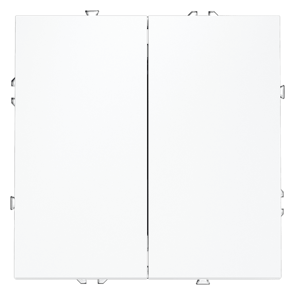 Выключатель встраиваемый VOLTUM S70 двухклавишный 10А, (белый матовый) VLS020102