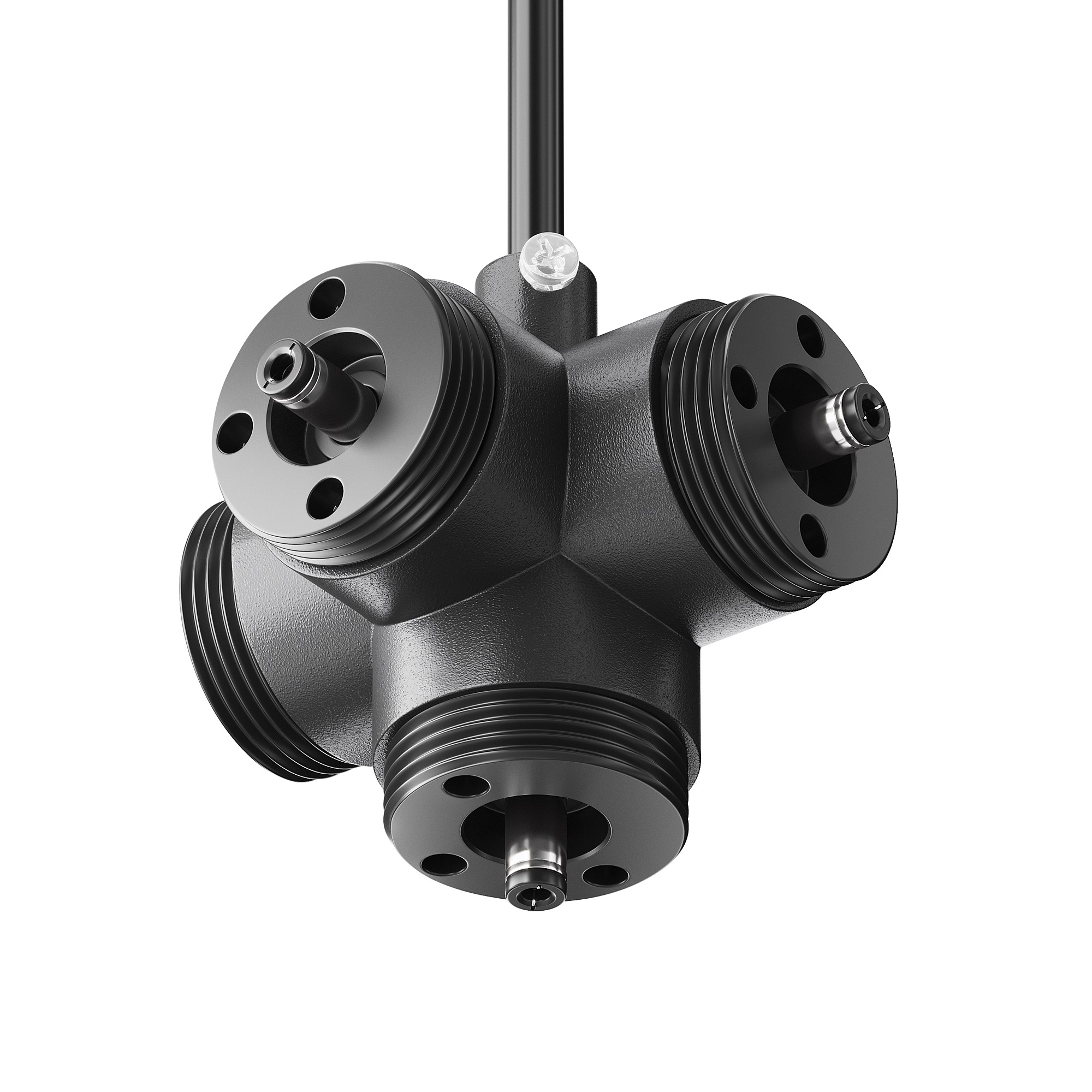 Х-образный вертикальный коннектор для системы Shelf с вводом питания Maytoni Accessories for system Shelf CA019L4C-P-B