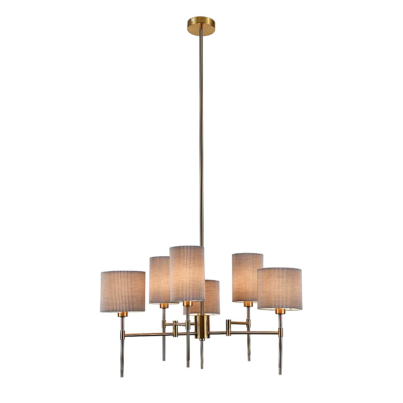 Люстра на штанге Indigo Plisse V000536 13033/6R Brass