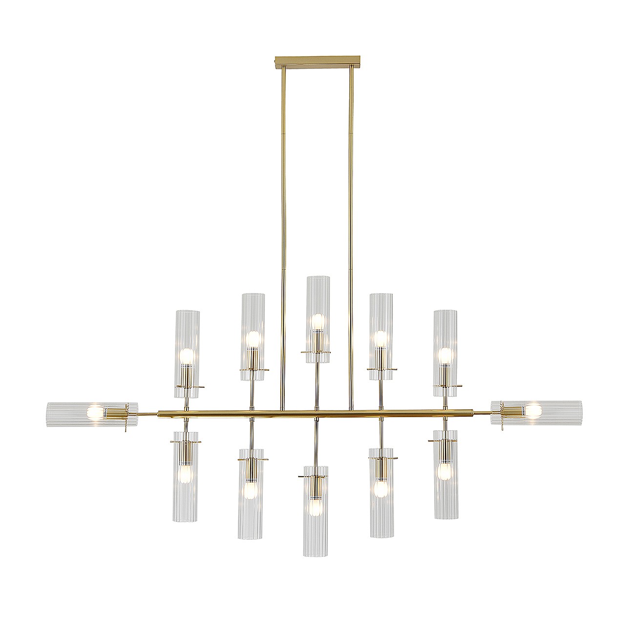 Люстра на штанге Indigo Saetta V000565 11053/12R Gold