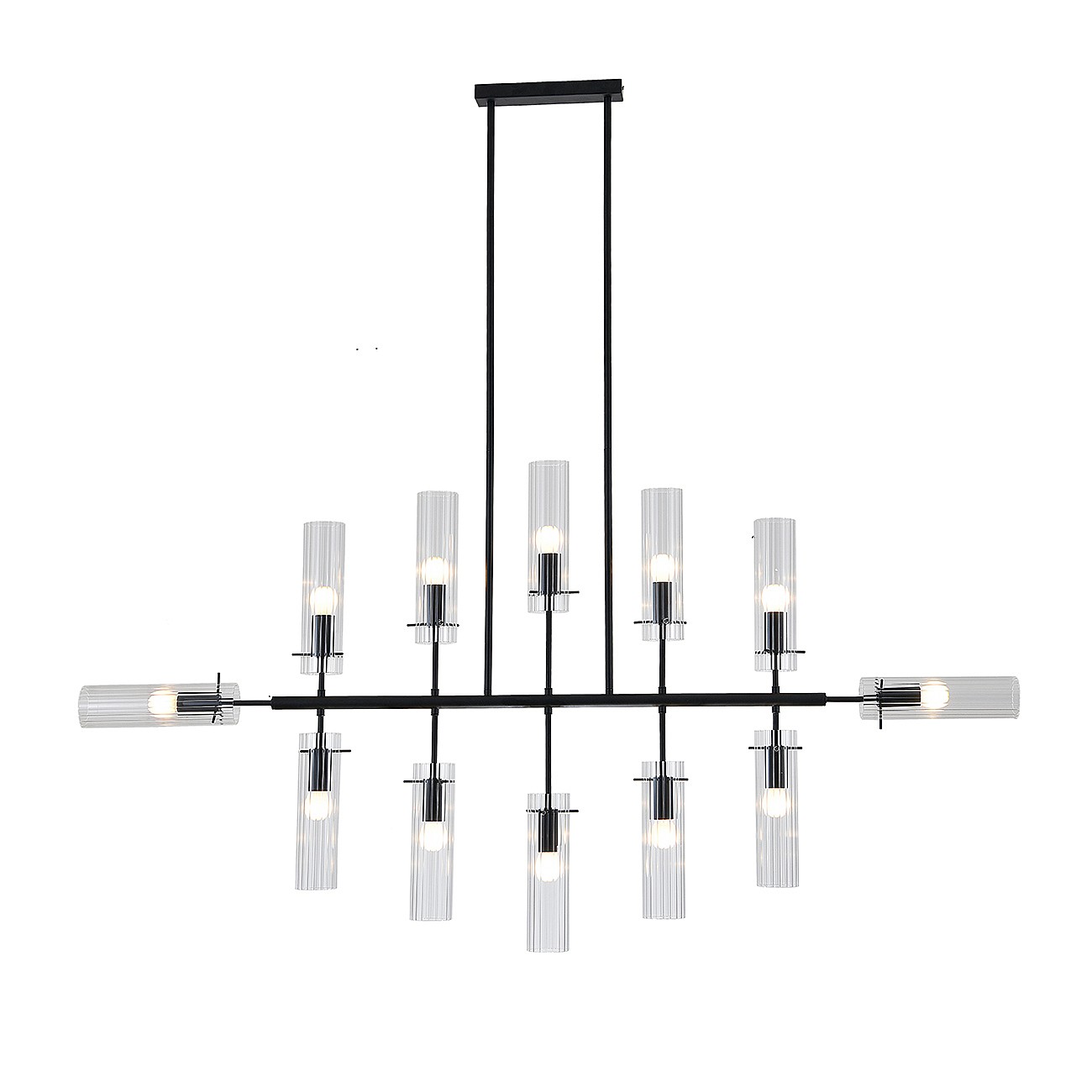 Люстра на штанге Indigo Saetta V000566 11053/12R Black