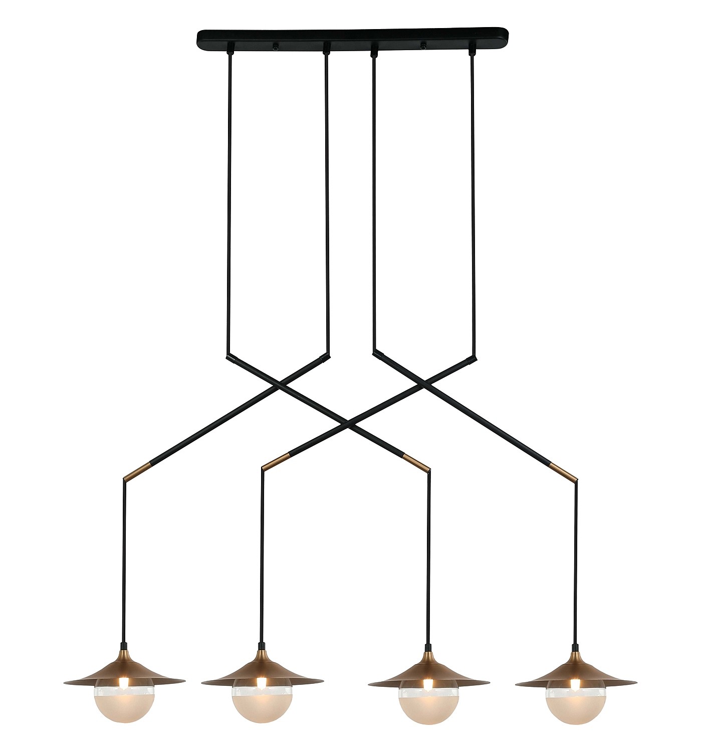 Светильник подвесной Gerhort G31085 G31085/4P BK+BGD WT