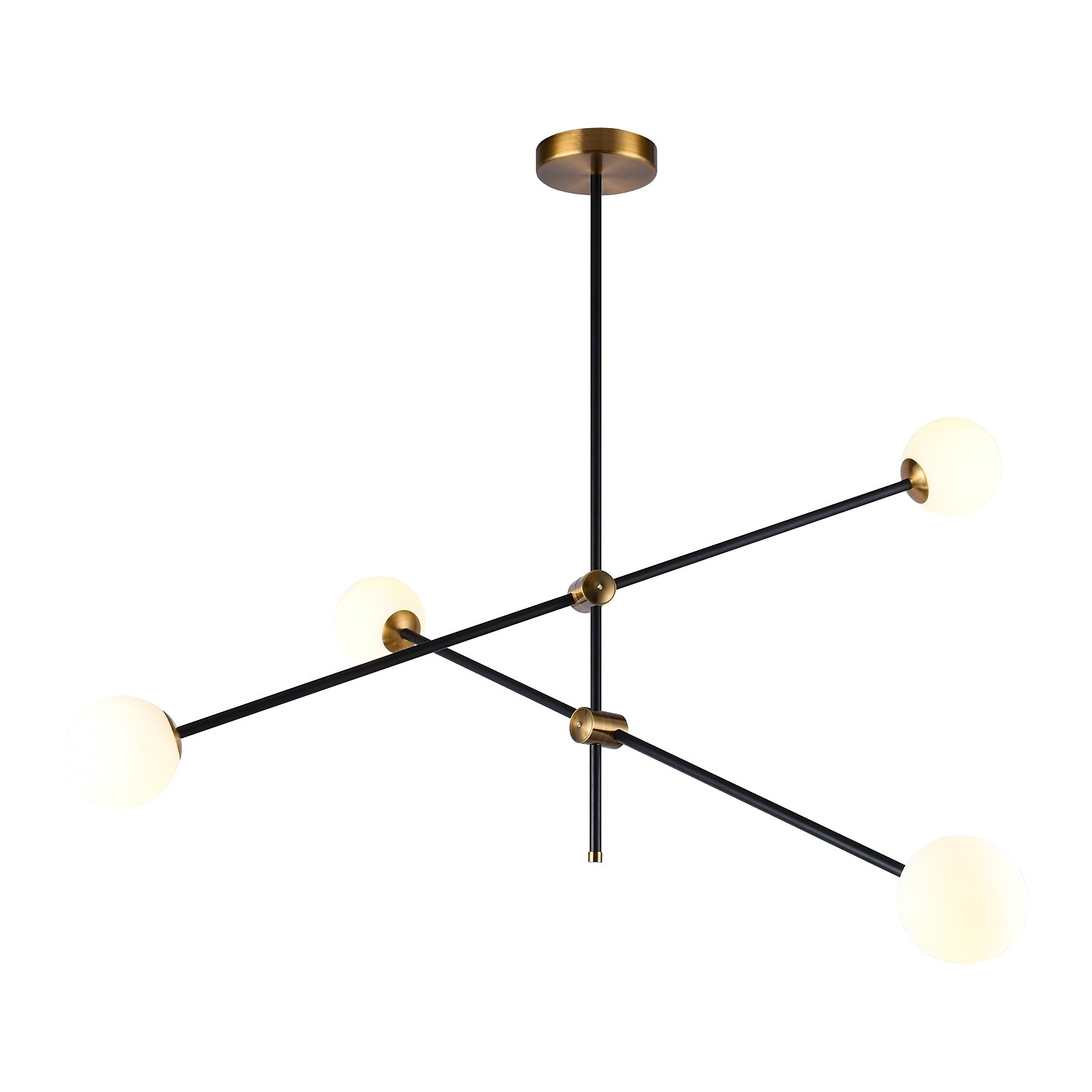 Потолочная люстра Gerhort G31108 G31108/4BK+GD WT