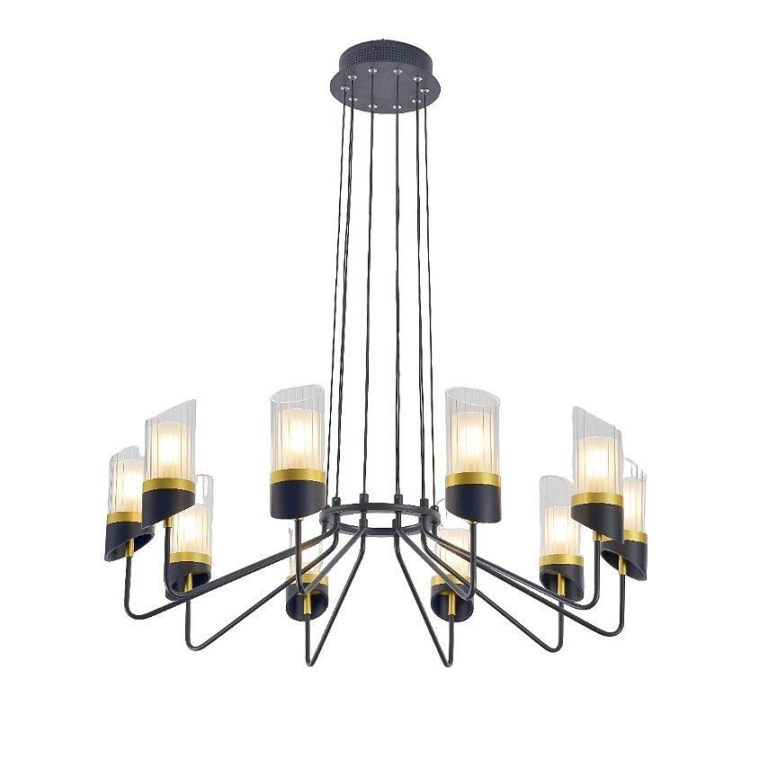 Подвесная люстра Gerhort G31129 G31129/10BK+GD CL+WT