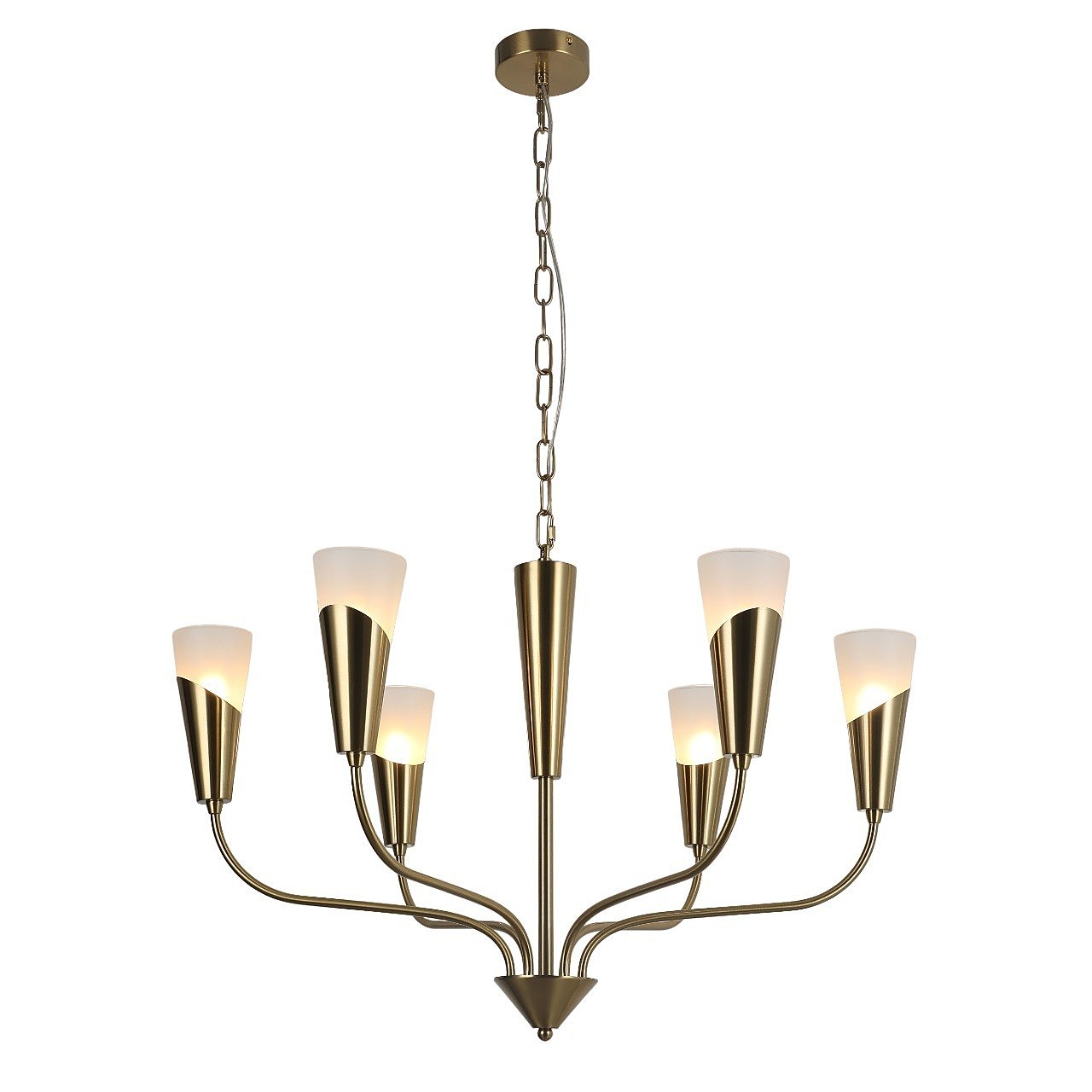 Подвесная люстра Gerhort G31219 G31219/6BRS BRS+WT