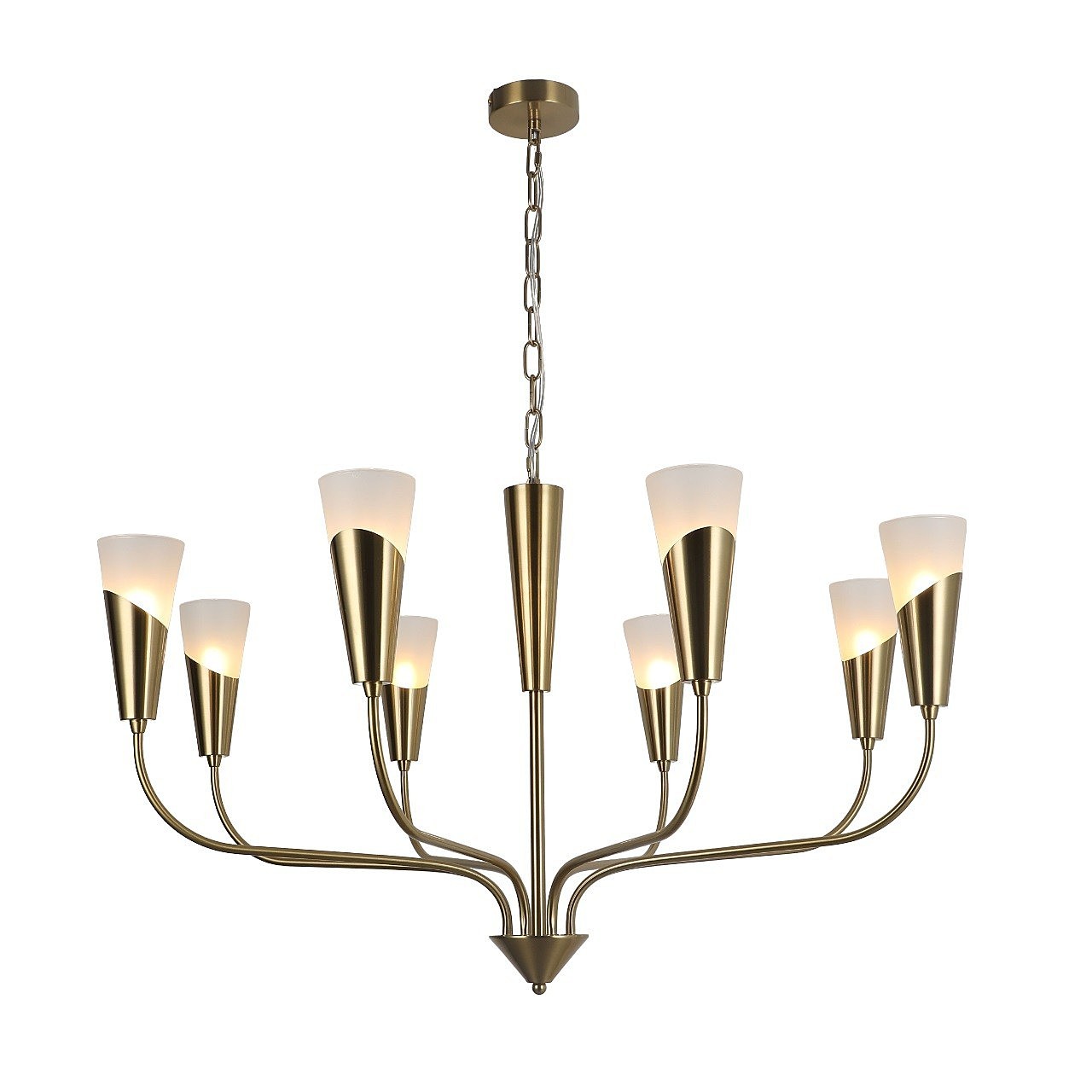 Подвесная люстра Gerhort G31219 G31219/8BRS BRS+WT