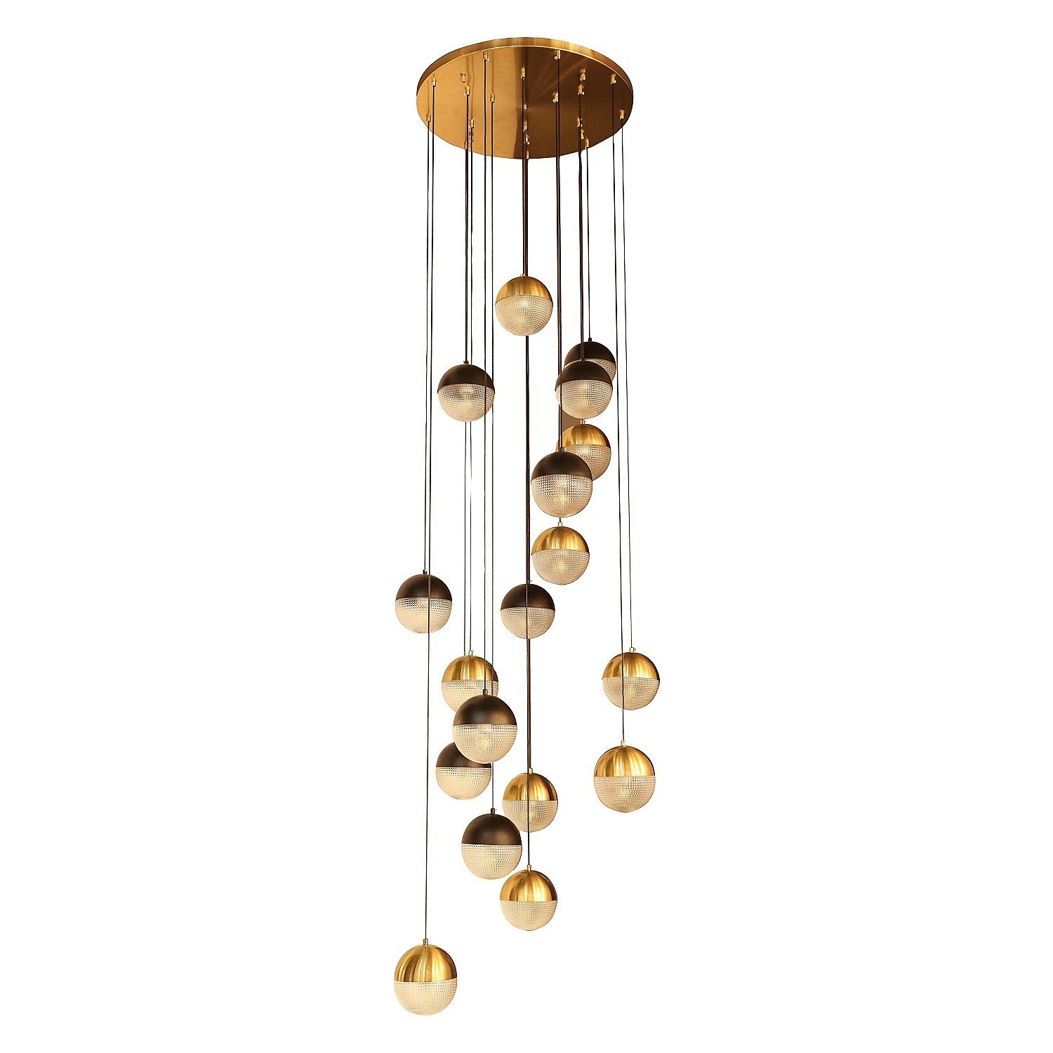 Люстра каскадная Gerhort G51268 G51268/18GD+BK WCL