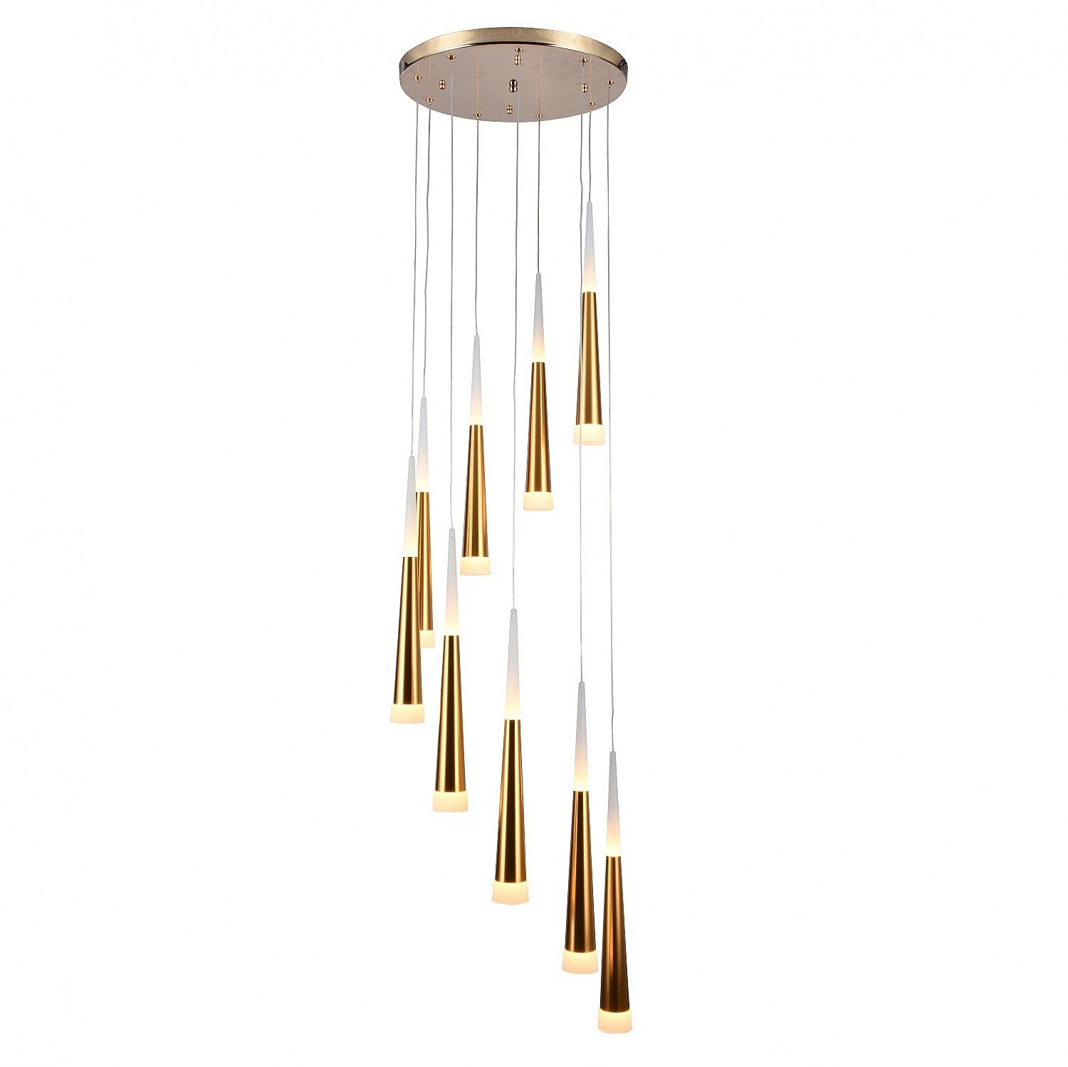 Люстра каскадная Gerhort G52110 G52110/9GD GD+WT