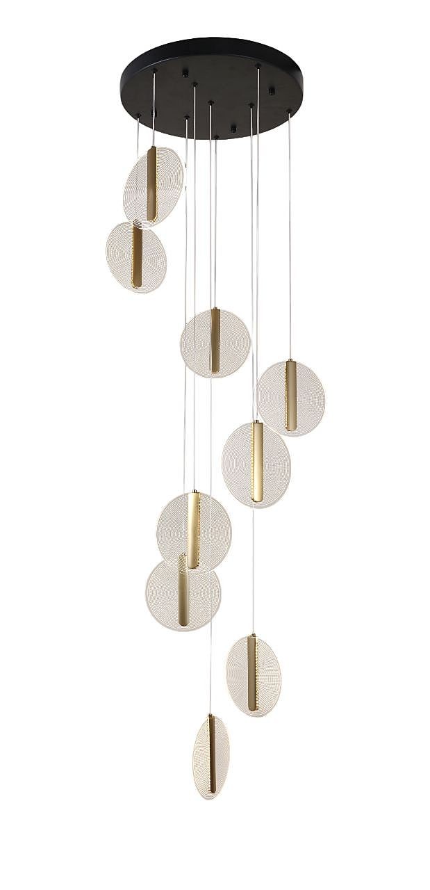 Люстра каскадная Gerhort G52149 G52149/9BK COP+CL