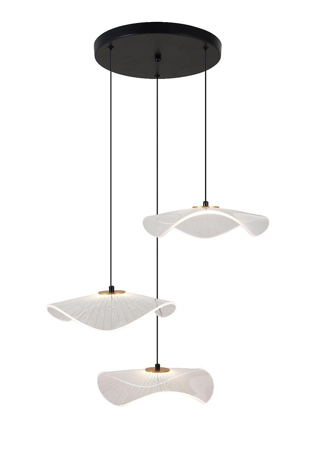 Светильник подвесной Gerhort G52152 G52152/3BK CL+GD