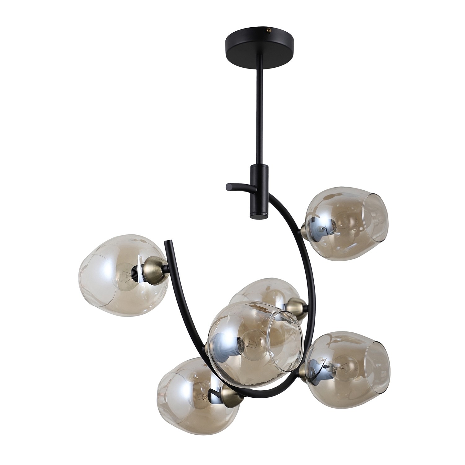 Потолочная люстра Gerhort G71163 G71163/6BK+AB AMB