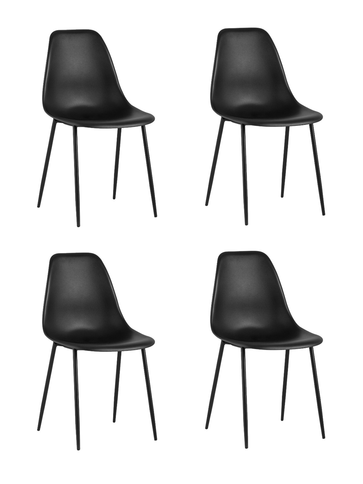 Комплект стульев Stool Group Kon KONWIN CHAIR BLACK X4