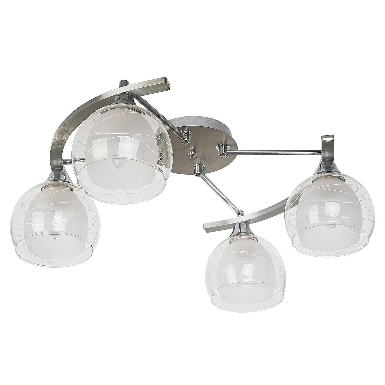 Потолочная люстра ЭкономСвет 052J 052J/4CR+AL WT