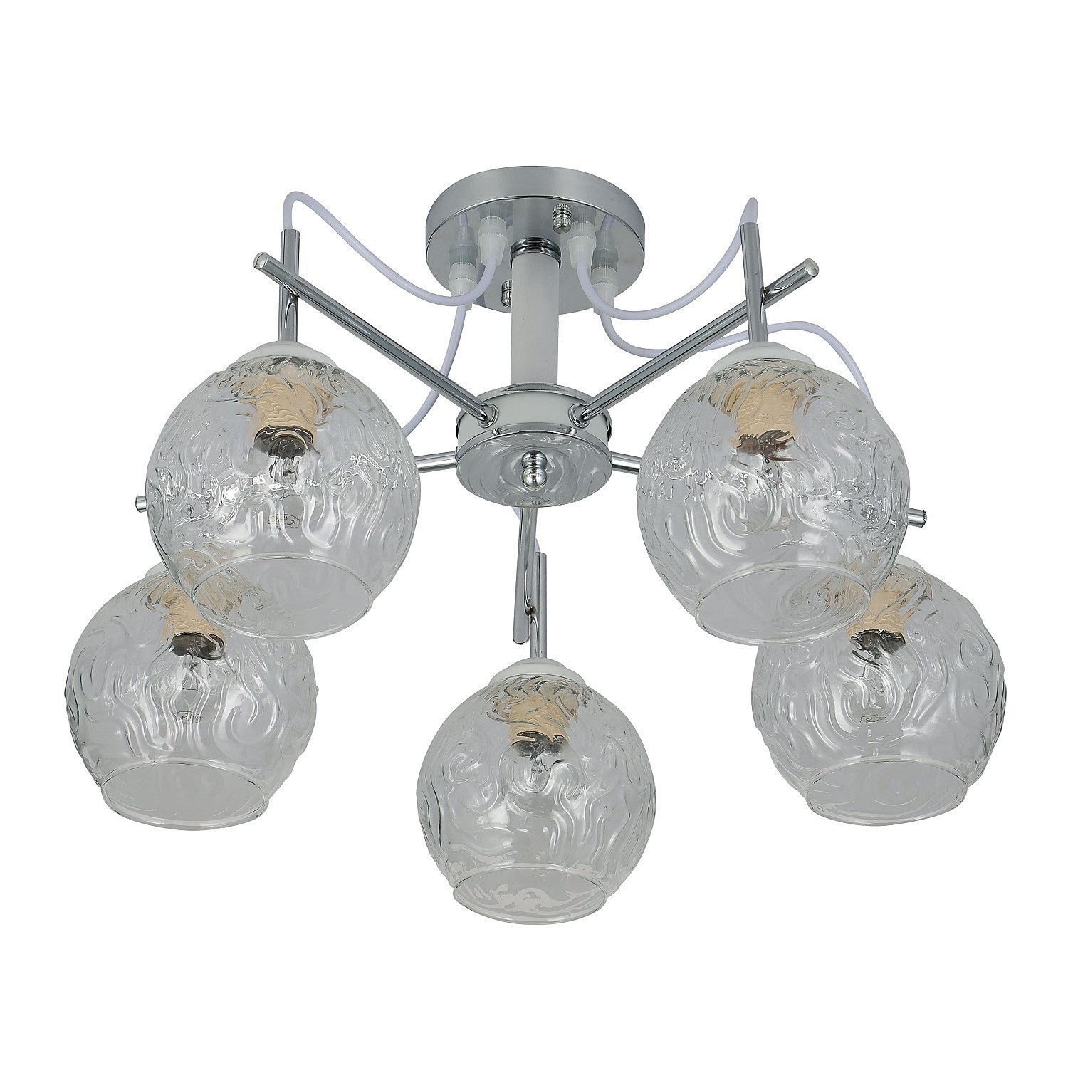 Потолочная люстра ЭкономСвет 10058 10058/5CR+WT CL