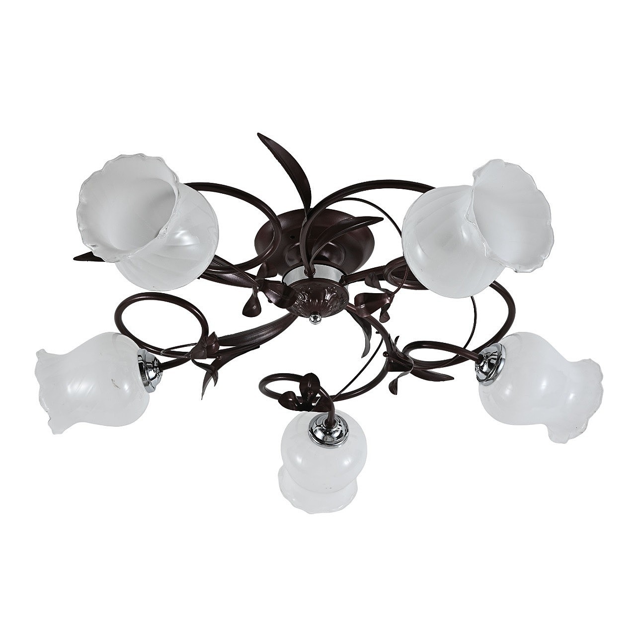 Потолочная люстра ЭкономСвет 10076 10076/5CF+CR WT