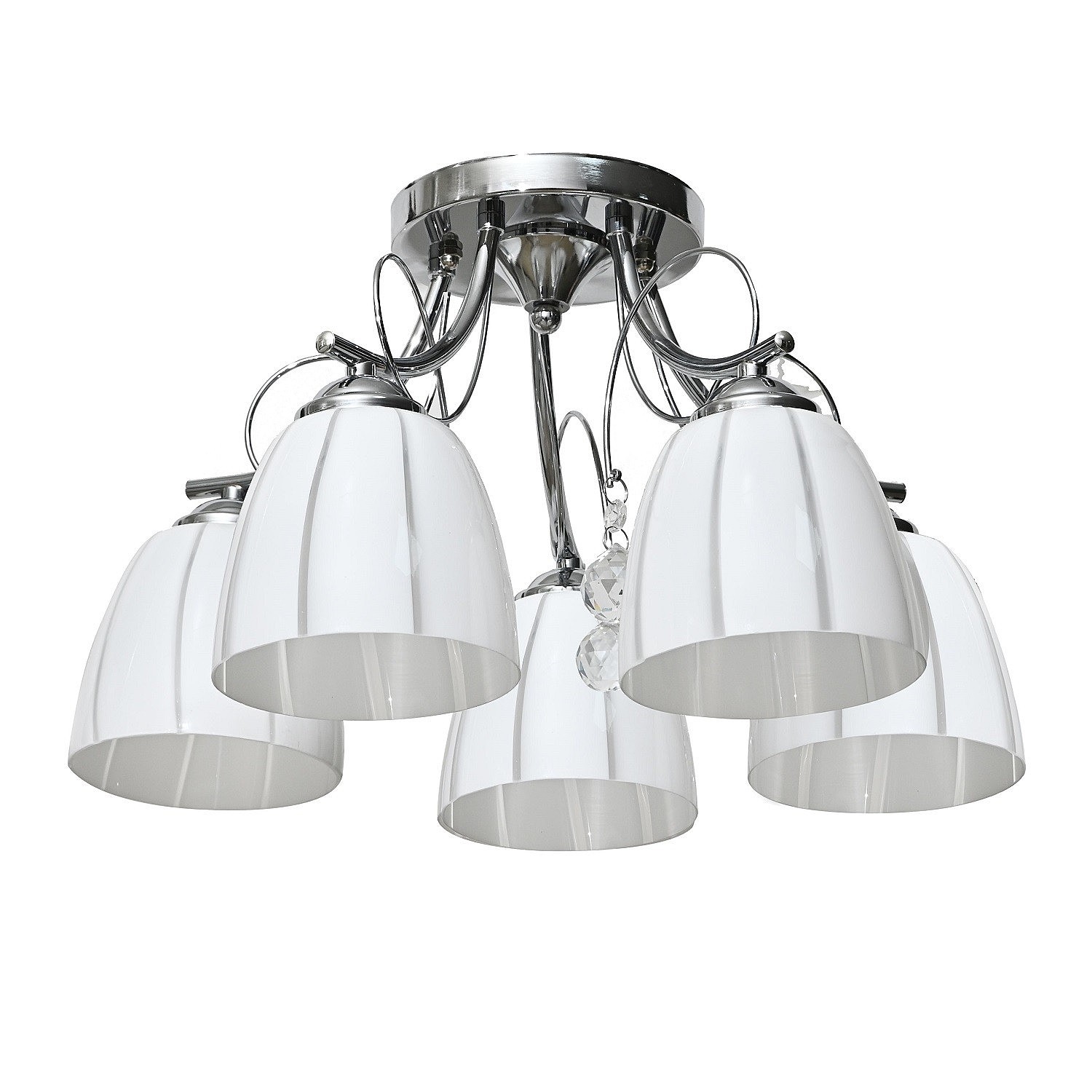 Потолочная люстра ЭкономСвет 10077 10077/5CR WT