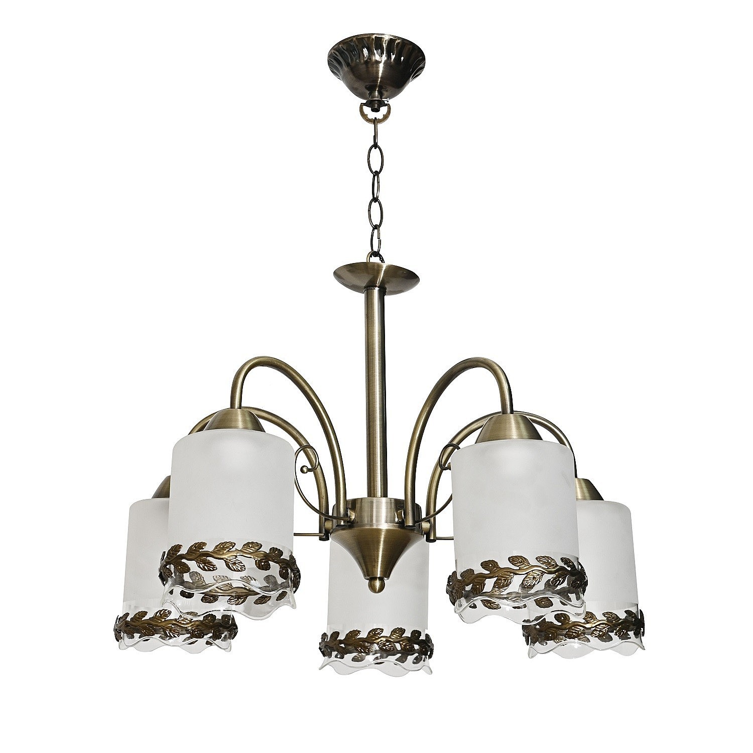 Подвесная люстра ЭкономСвет 10078 10078/5AB WT+CL+AB