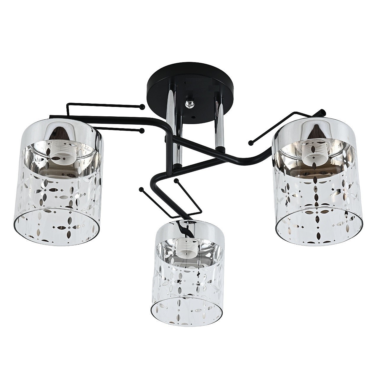 Потолочная люстра ЭкономСвет 10082 10082/3BK+CR CL+CR