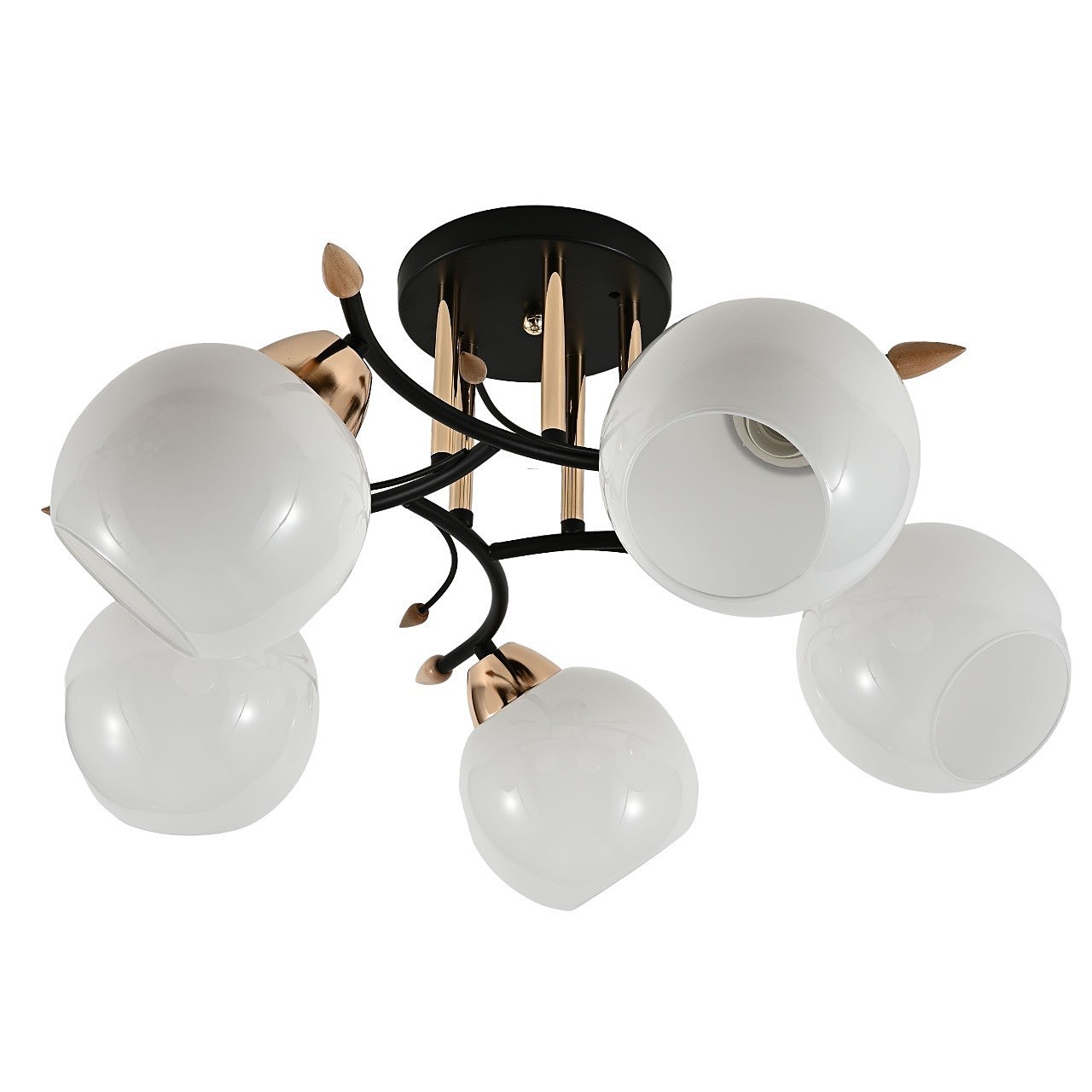 Потолочная люстра ЭкономСвет 10089 10089/5BK+FGD WT