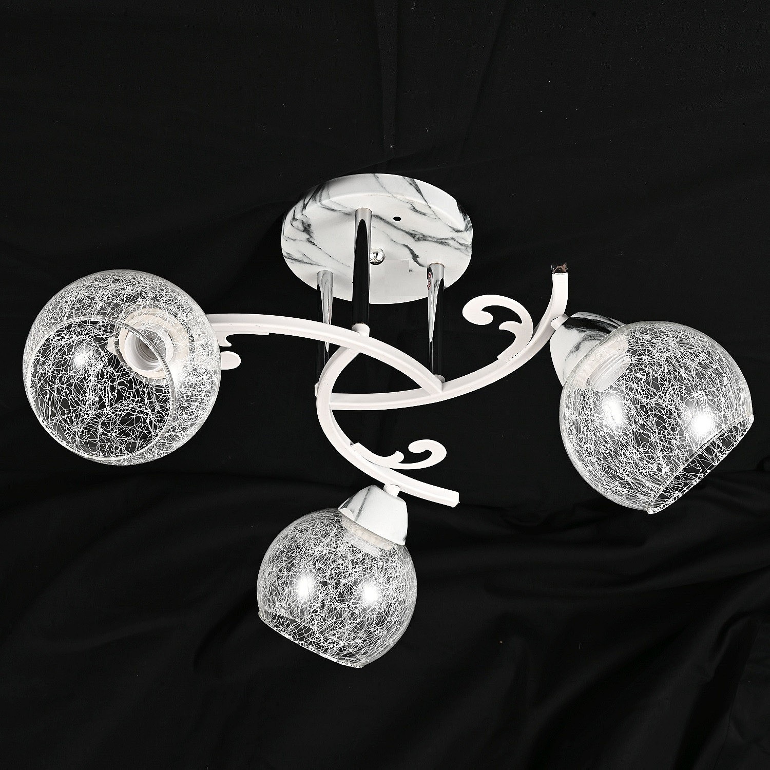 Потолочная люстра ЭкономСвет 10097 10097/3MR+WT+CR CL