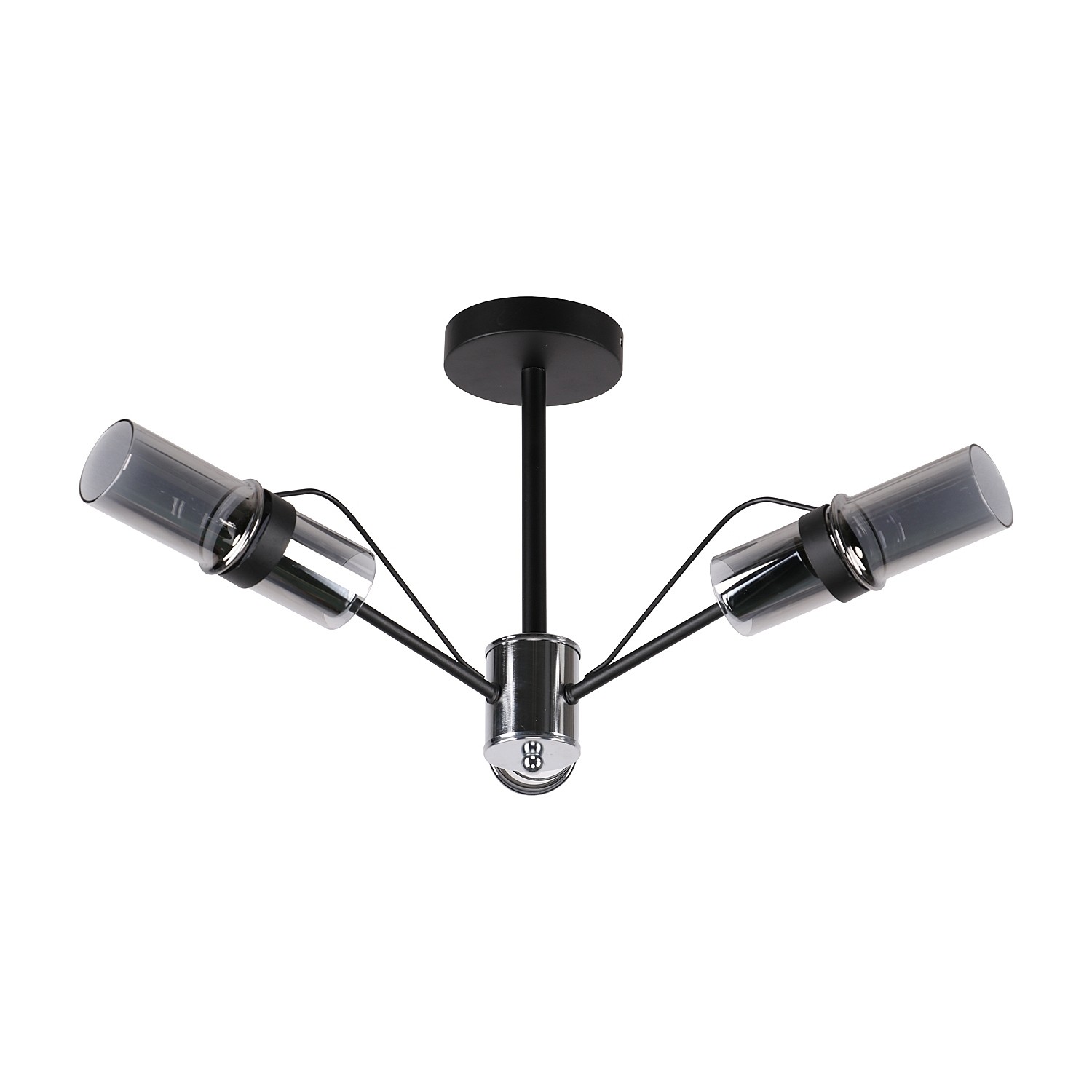 Потолочная люстра ЭкономСвет 10113 10113/3CR+BK SM