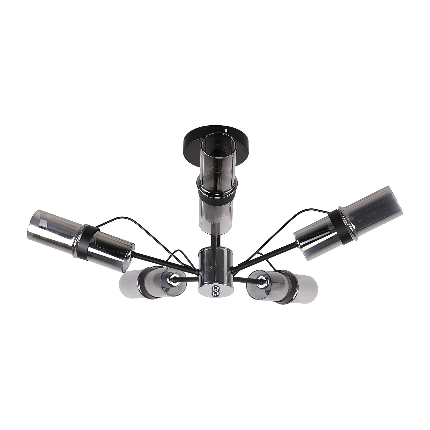 Потолочная люстра ЭкономСвет 10113 10113/5CR+BK SM