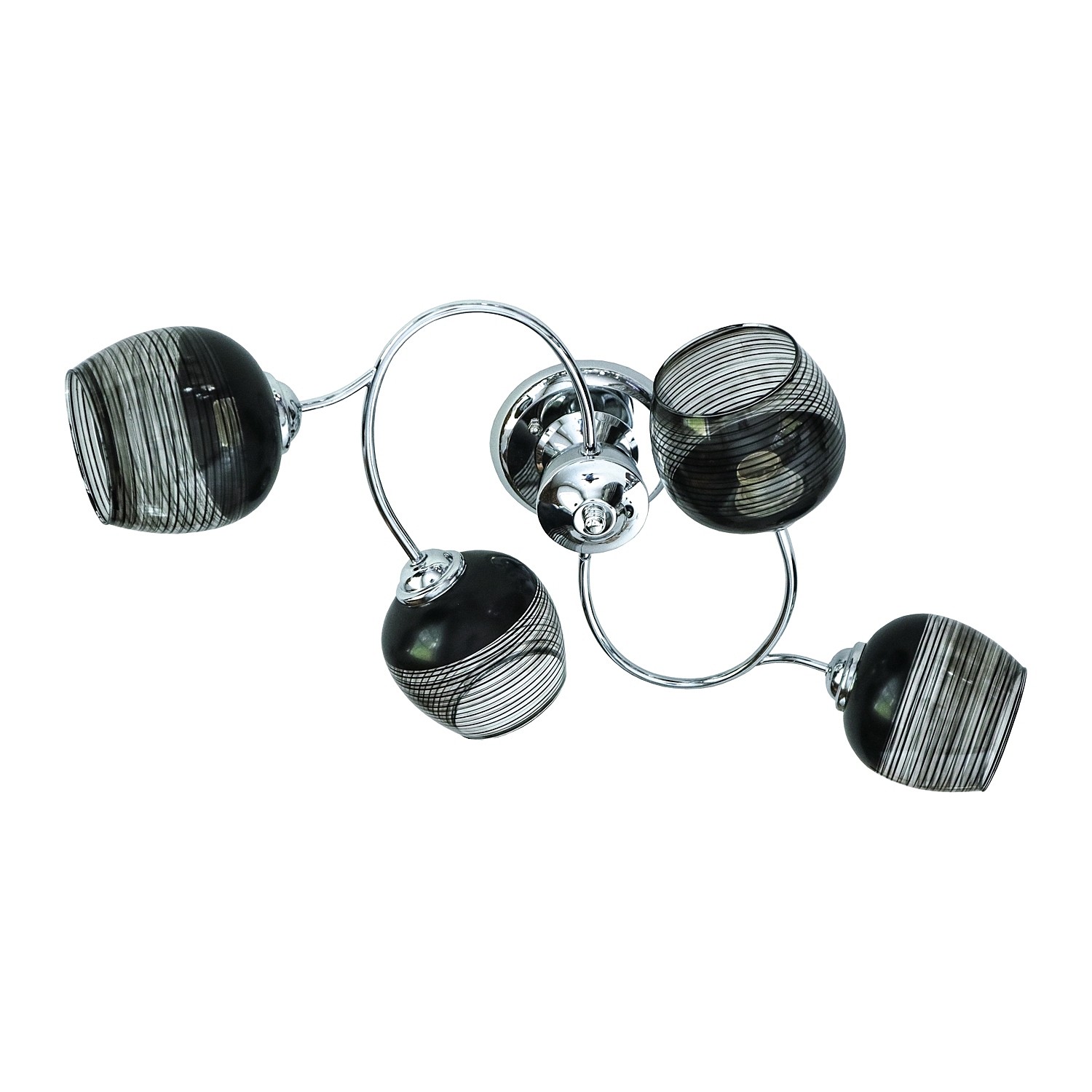 Потолочная люстра ЭкономСвет 10128 10128/4CR BK+CL