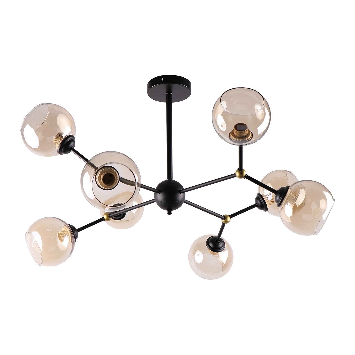 Потолочная люстра ЭкономСвет 10147 10147/8BK+GD AMB