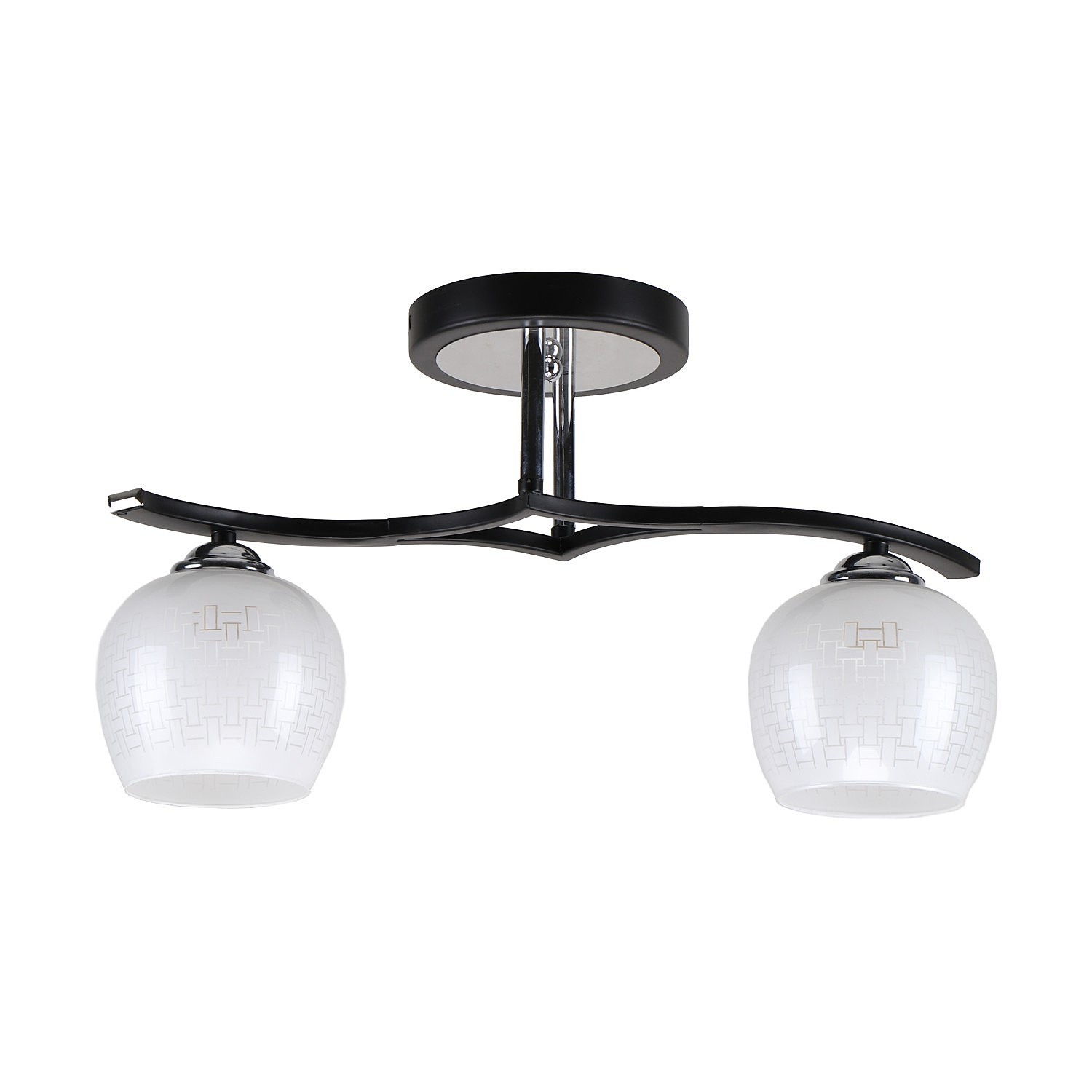 Потолочная люстра ЭкономСвет 10162 10162/2BK+CR WT