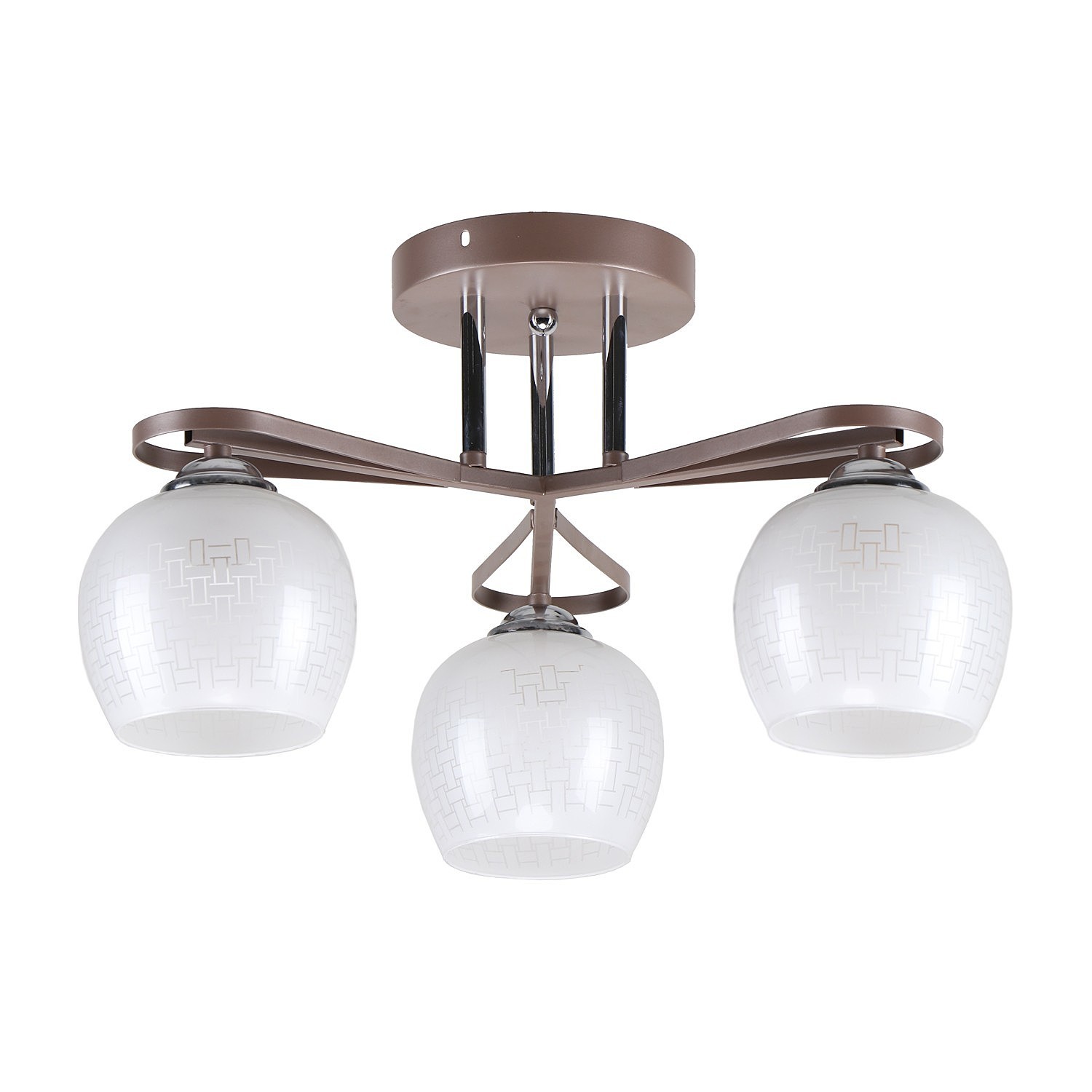 Потолочная люстра ЭкономСвет 10163 10163/3COP+CR WT