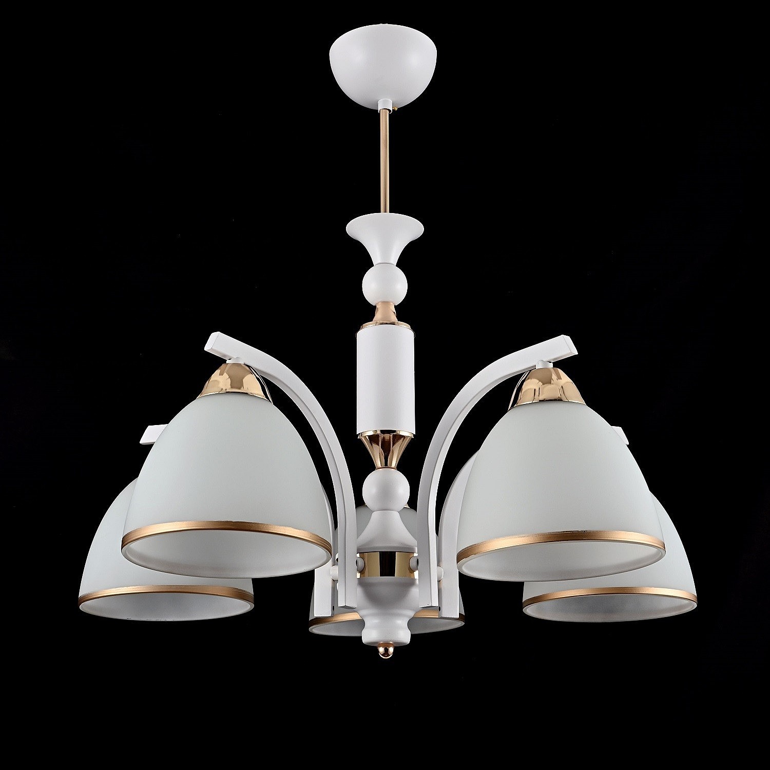 Потолочная люстра ЭкономСвет 10170 10170/5WT+FGD WT+GD