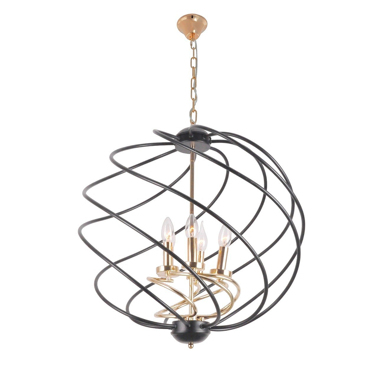 Подвесная люстра ЭкономСвет 10211 10211/5M FGD+BK