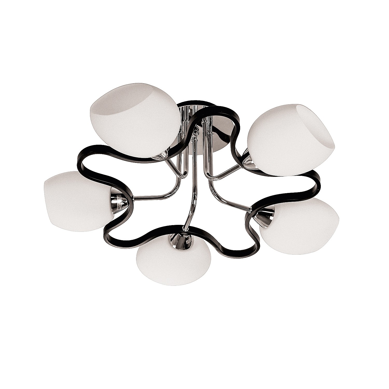 Потолочная люстра ЭкономСвет 11126 11126/5CR BK WT